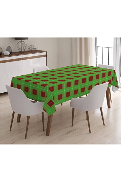 milroma Πρωτοχρονιάτικο ειδικό τραπεζομάντιλο με καρό σχέδιο