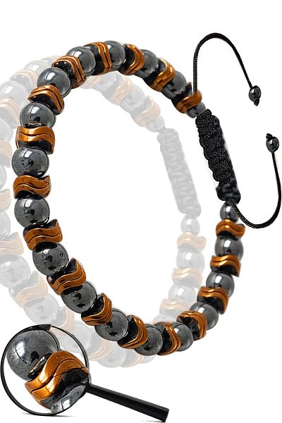 Tesbih Atölyesi Rose Hematite Certified - Terahertz Stone Bracelet (Adjusted)
