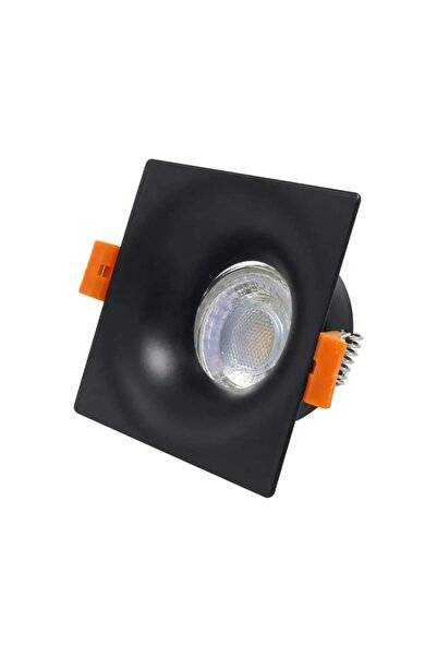 Cata Dekoratif Tekli Lion Spot Kasası - Siyah Kasa - Kare - Sıva Altı - CT-5090