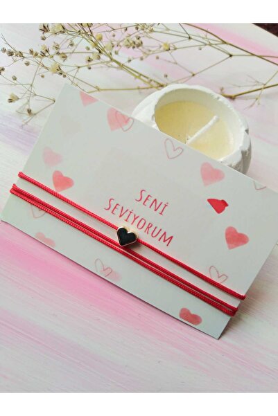 Aksesuar Valentine's Day Gift Special Occasion Couple Bracelet Card Heart Set...