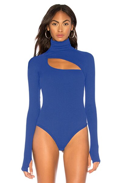 By Kul Design Body de damă Saks Blue cu gât țestoasă