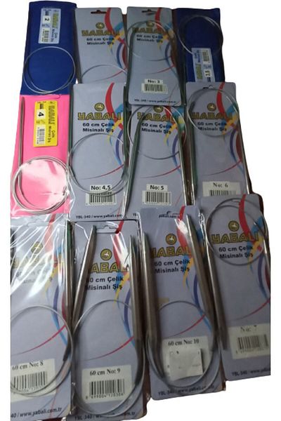 Yabalı 60 Cm Steel Signal Skewer Set 12 Pieces Full Series (2/2.5/3/3.5/4/4.5/5/6/7/8/9/10)