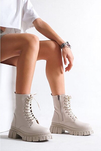 KYC Shoes Alessandra Termo Taban Bağcıklı Fermuarlı Kadın Bot Alessandra