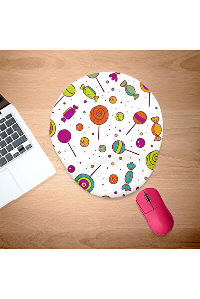 UcuruStore Minimal Mixed Candies Οβάλ Μαξιλαράκι Ποντικιού με Στήριγμα Καρπού