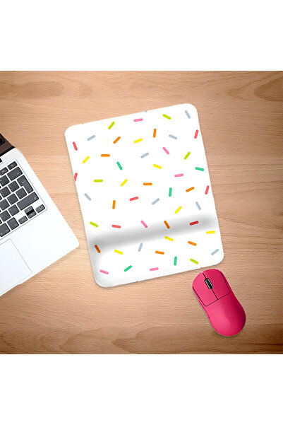 UcuruStore Πολύχρωμες Γραμμές Ορθογώνια Επιφάνεια Ποντικιού με Στήριγμα Καρπού