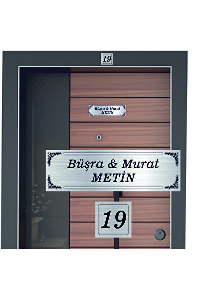 ALFA REKLAM AJANSI GÜMÜŞ RENK DAİRE KAPI İSİMLİĞİİ