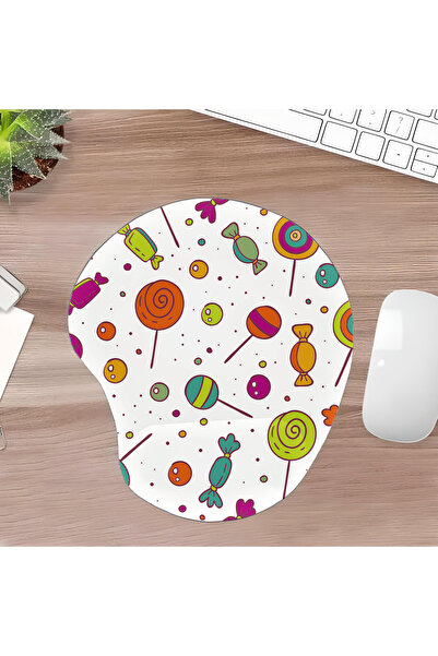 UcuruStore Minimal Mixed Candies Οβάλ Επιφάνεια Ποντικιού με Στήριγμα Καρπού