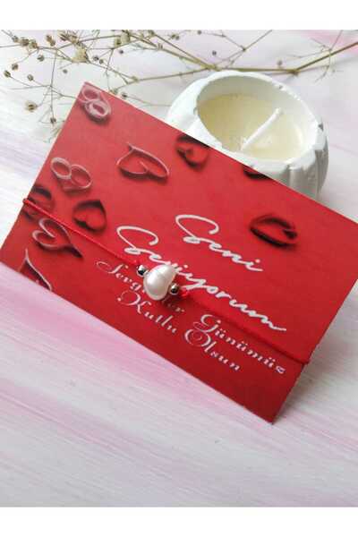 Aksesuar Valentine's Day gift special occasion card pearl bracelet 10 pieces