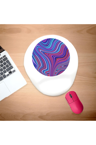 UcuruStore Pad pentru mouse oval, albastru-violet, cu suport pentru încheietu...