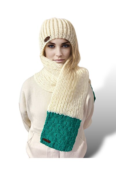 Clothes Box Handmade Unisex Premium Scarf Beanie Set 3 Pieces