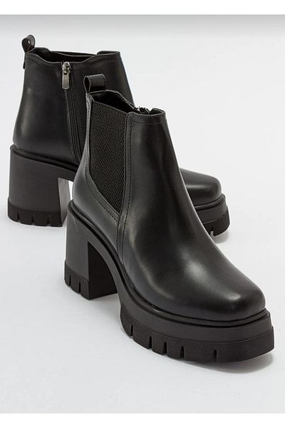BRGL WOMEN'S PLATFORM THICK HEEL BOOTIE BOOTS