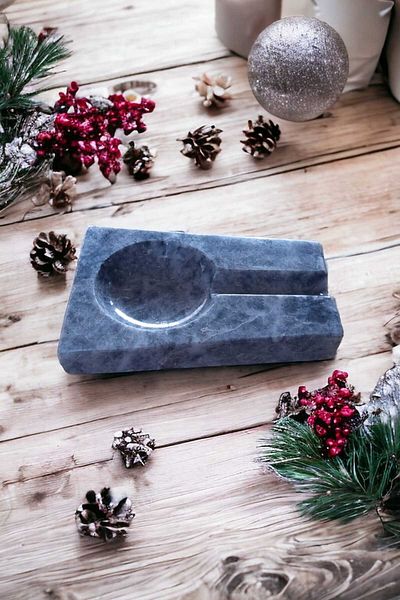 Concept ONYX by CEHRELI Natural Stone Silver Marble Proluk Gift Decorative Object (Export Quality)