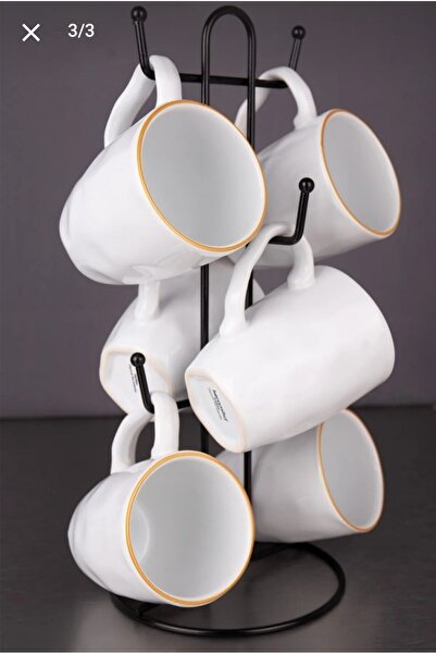 METALAY Siyah Kupa Fincan Askılığı