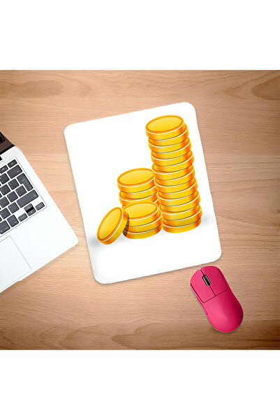 UcuruStore Χρυσό Ορθογώνιο Mouse Pad με Στήριγμα Καρπού