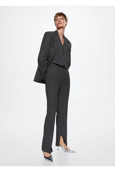 MANGO Woman Women's Light Gray Pants