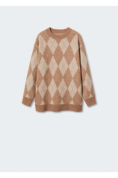 MANGO Woman Koyu Camel Kadın Yetişkin Kazak  37007724