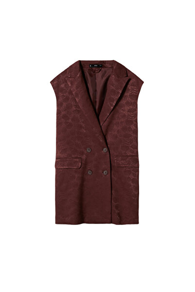 MANGO Woman Koyu Kizil Kadın Yetişkin Yelek  37044064