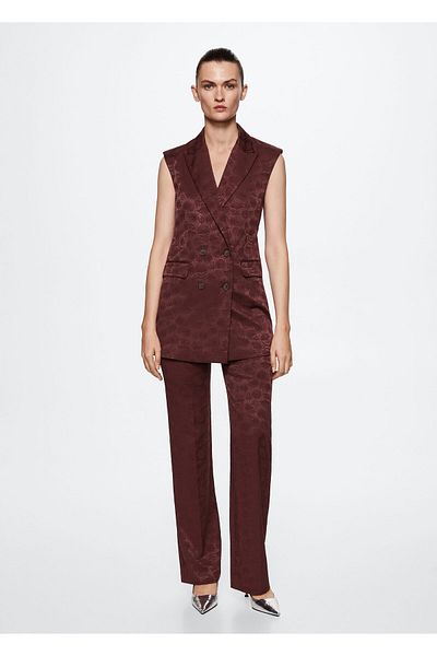 MANGO Woman Dunkelrote Weste für Erwachsene für Damen37044064