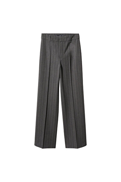 MANGO Šedé dámské kalhoty 37049805