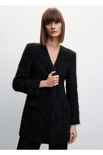 MANGO Woman Black Women's Jacket37079104