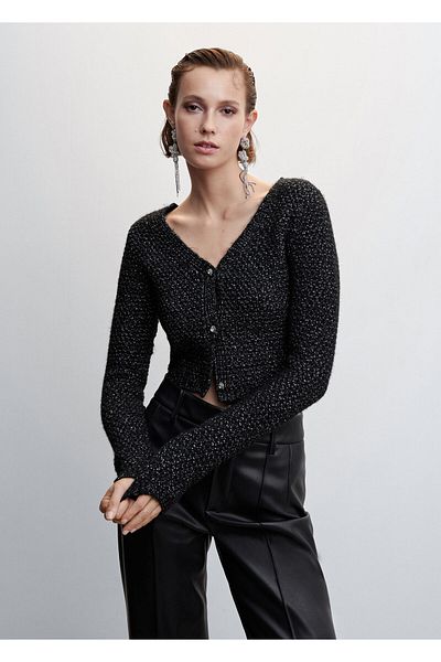 MANGO Woman Black Women's Cardigan37039104