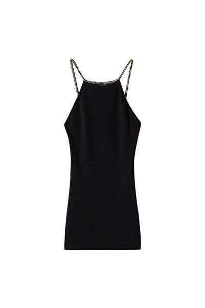 MANGO Woman Siyah Kadın Elbise  37089205