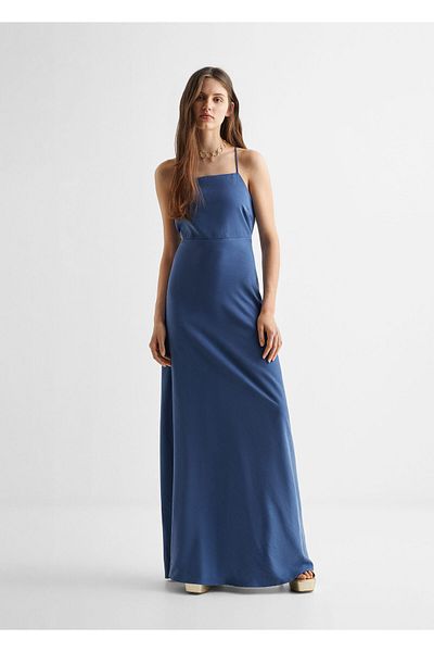 MANGO Kids Rochie Albastra Pentru Copii