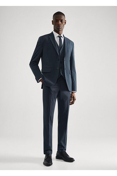 MANGO Man Ανδρικό γιλέκο Navy Blue47060812