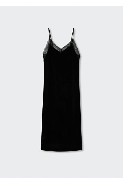 MANGO Woman Siyah Kadın Elbise  37079083