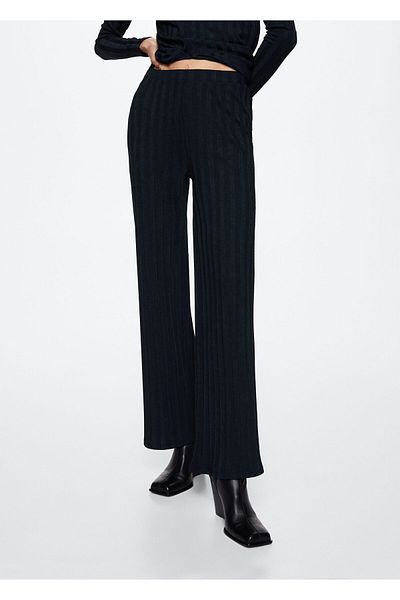 MANGO Woman Women's Bright Blue Trousers
