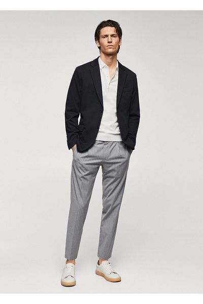 MANGO Man Μπλε ανδρικό σακάκι σακάκι47050664
