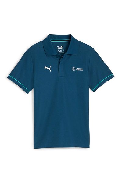 Puma Herren Poloshirt - MAPF1 Mercedes Polo, Knopfleiste, Logo, einfarbig