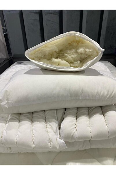 MerinKuz Tekstil Saf Merinos Kuzu Yünü Yastık 50x70 1250 GR
