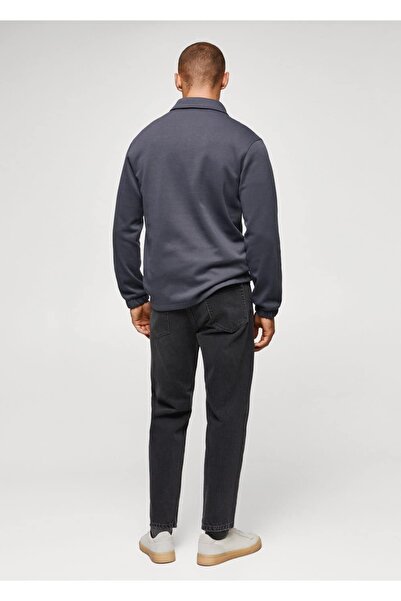 MANGO Man Pamuklu Polo Sweatshirt