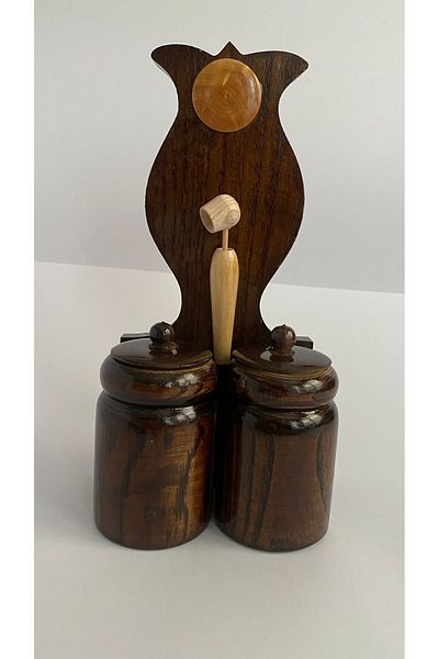 Çilek Wooden Handmade 2-Piece Spice Rack
