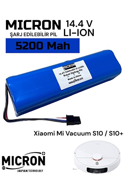 Micron Xiaomi Mi Vacuum S10 ve S10+ Robot Süpürge Bataryası 5200MAH Pil Batar...