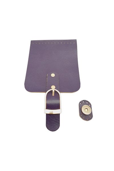 angel çanta aksesuar Angel Bag Accessory Real Leather 21x12 cm Purple Color Bag Cover Light Gold Metal