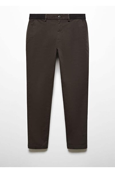 MANGO Man Tapered Kesim Pamuklu Cropped Pantolon