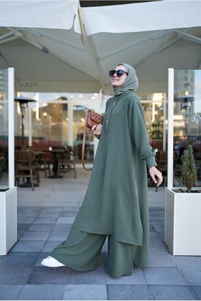 NS Moda Hijab Saye Set Khaki Model-509