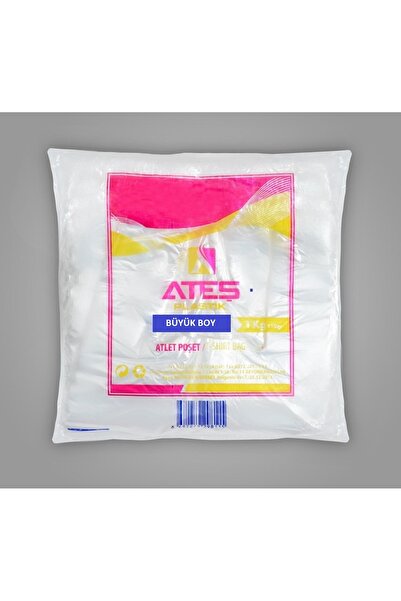 Ateş Plastik Hışır Atlet Poşet / Ateş 1, Kalite / Kiloluk / Büyük Boy
