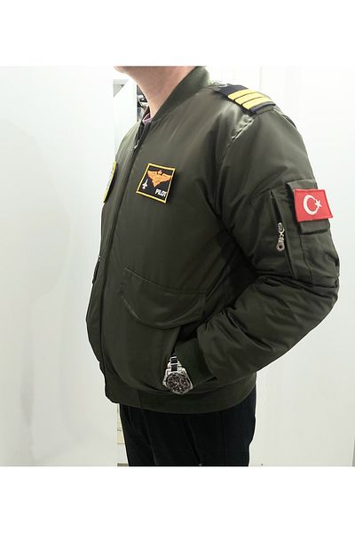 Havacı Uçuş Dünyası Φουσκωτό παλτό πιλότου με επιτάγεις