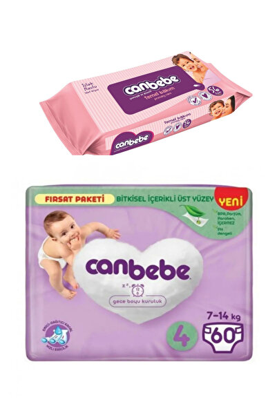 Canbebe ıslak mendil 4 numara 60 bebek bezi