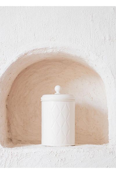 The Mia Prism Tea Sugar Coffee Jar White 1 Lt