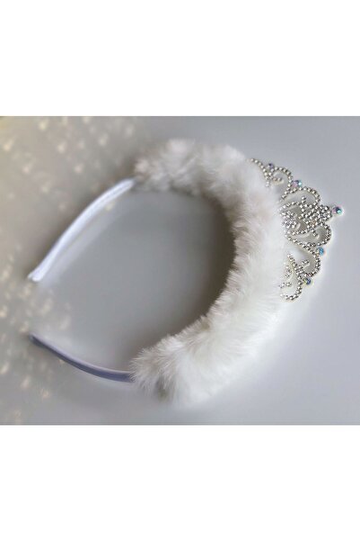 QUEEN AKSESUAR Sjajni Sa kamenčićima motiv Pliš pernata princeza kraljica kru...