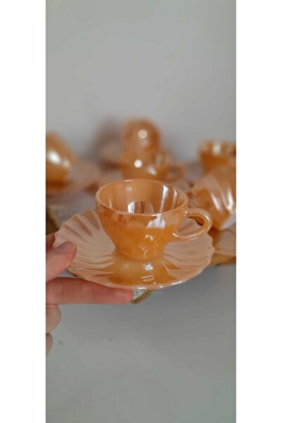 Konusan Kupalar Sarı Nostaljik Fincan Takımı 6'lı Made in USA