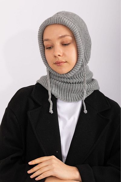 hijabchi Balaklava Knitwear Beret - Gray