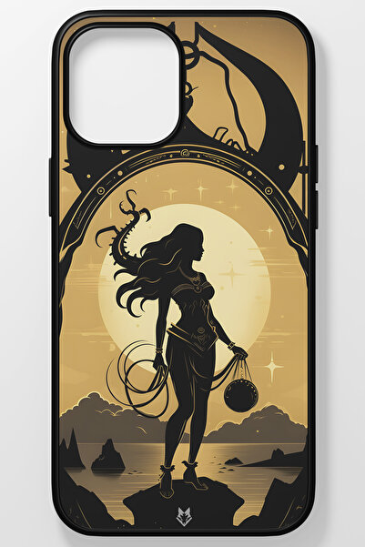 TREND Zodiac Burç Kırılmaz (Temperli) Cam Sert Plastik iPhone 15 Pro Max Tele...