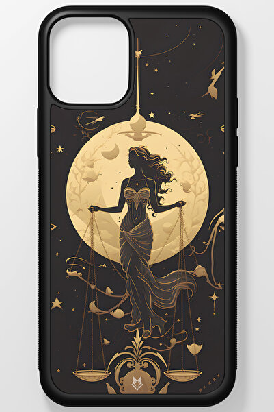 TREND Zodiac Burç Kırılmaz (Temperli) Cam Sert Plastik iPhone 13 Telefon Kılıfı