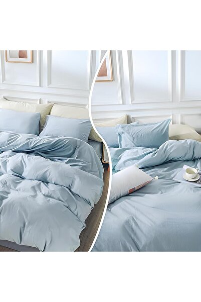 sethome collection طقم غطاء لحاف مزدوج أزرق - 57 سلسلة، قماش Akfil، مع 2 كيس ...