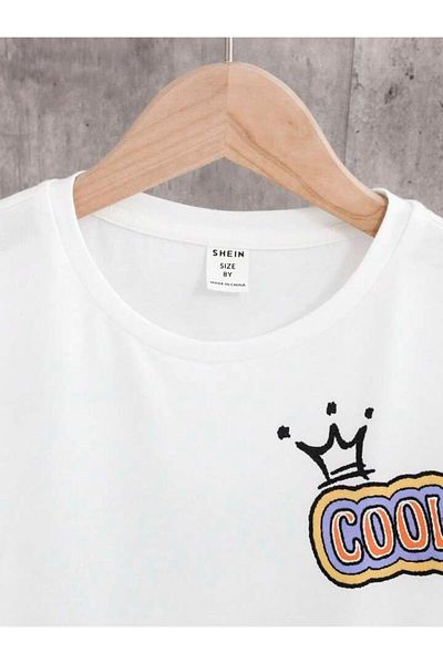 AMMA Children's Cool Printed T-shirt Shorts Top and Bottom Set